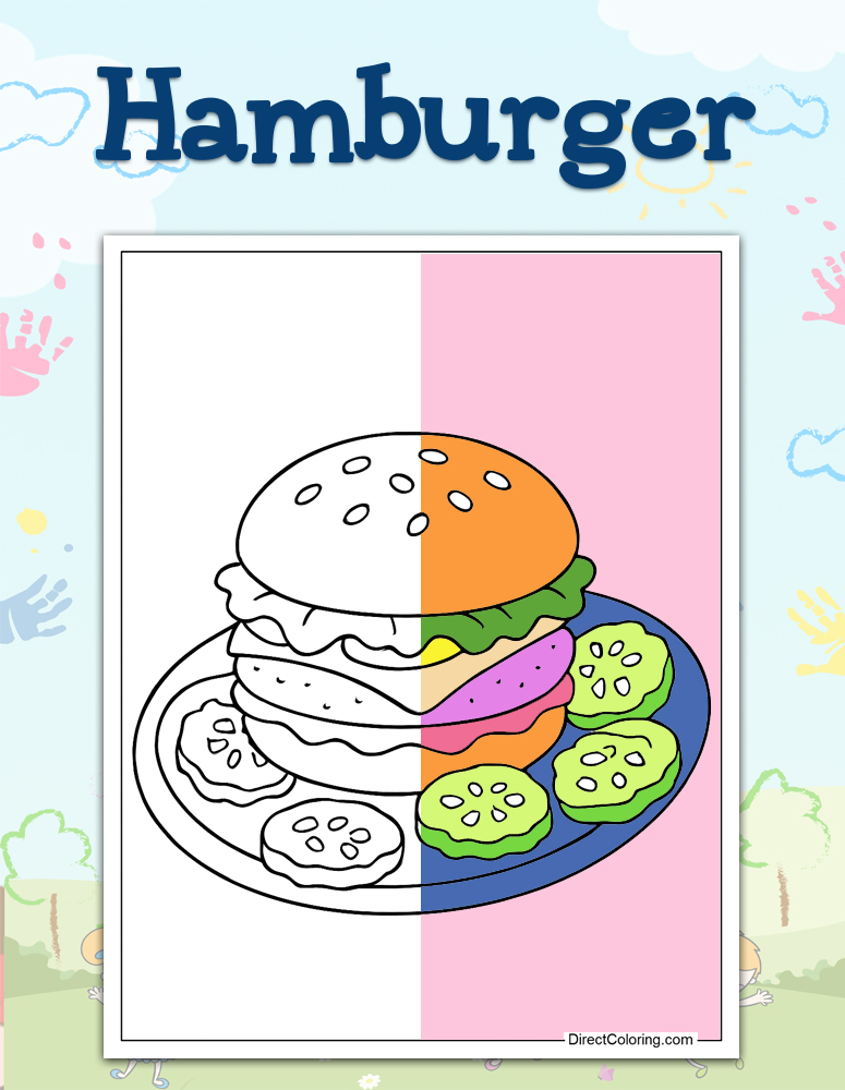 Hamburger Coloring Pages